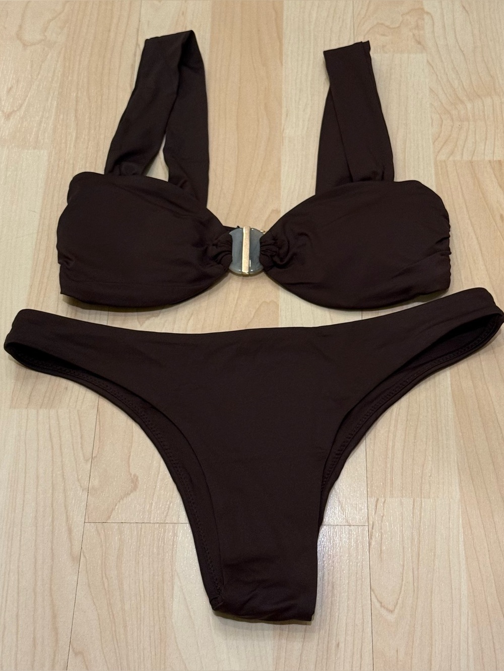 Zara Espresso Cheeky Bikini Set